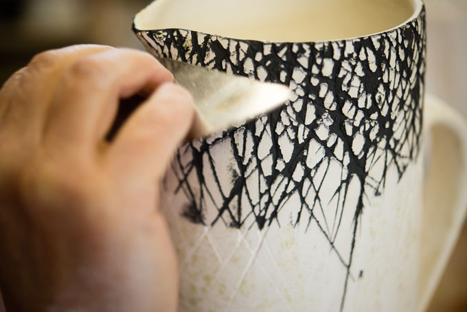 Nicola Tassie in her studio in London 2016